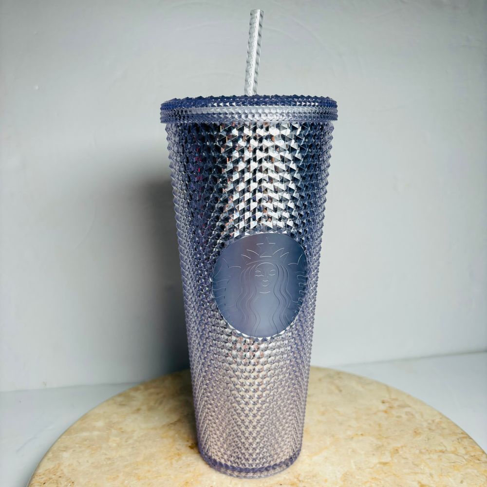Starbucks Holiday Season Silver Cold Cup‎ Bling Platinum Venti Tumbler Studded